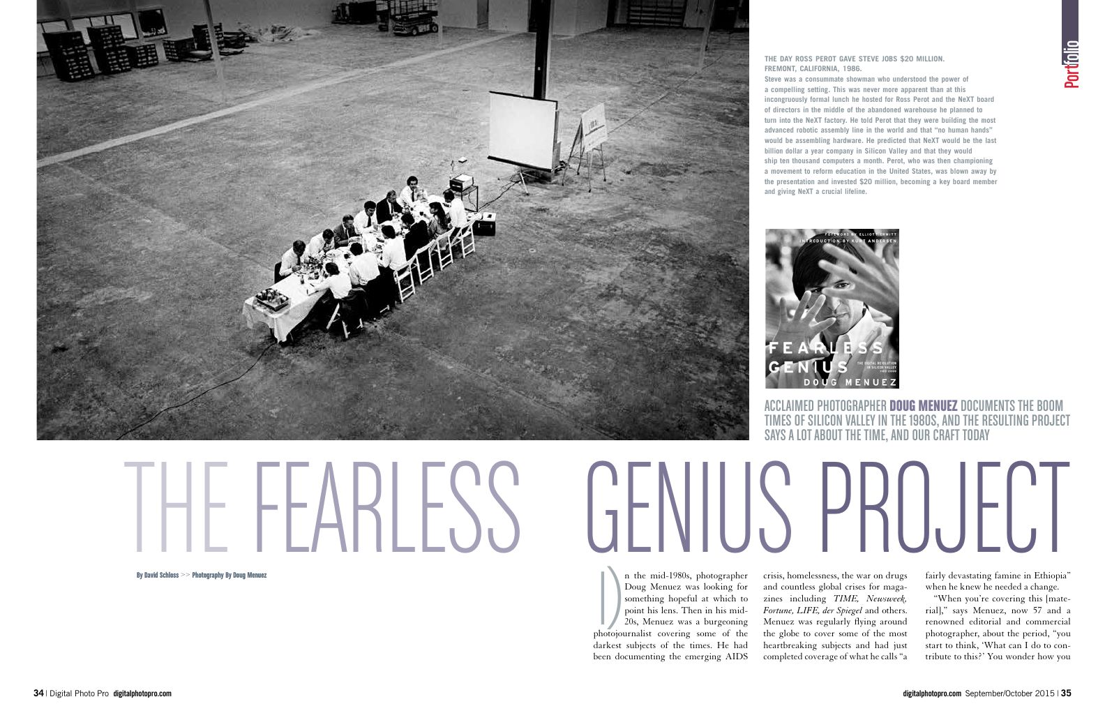A Digital Photo Pro feature spread: The Fearless Genius Project